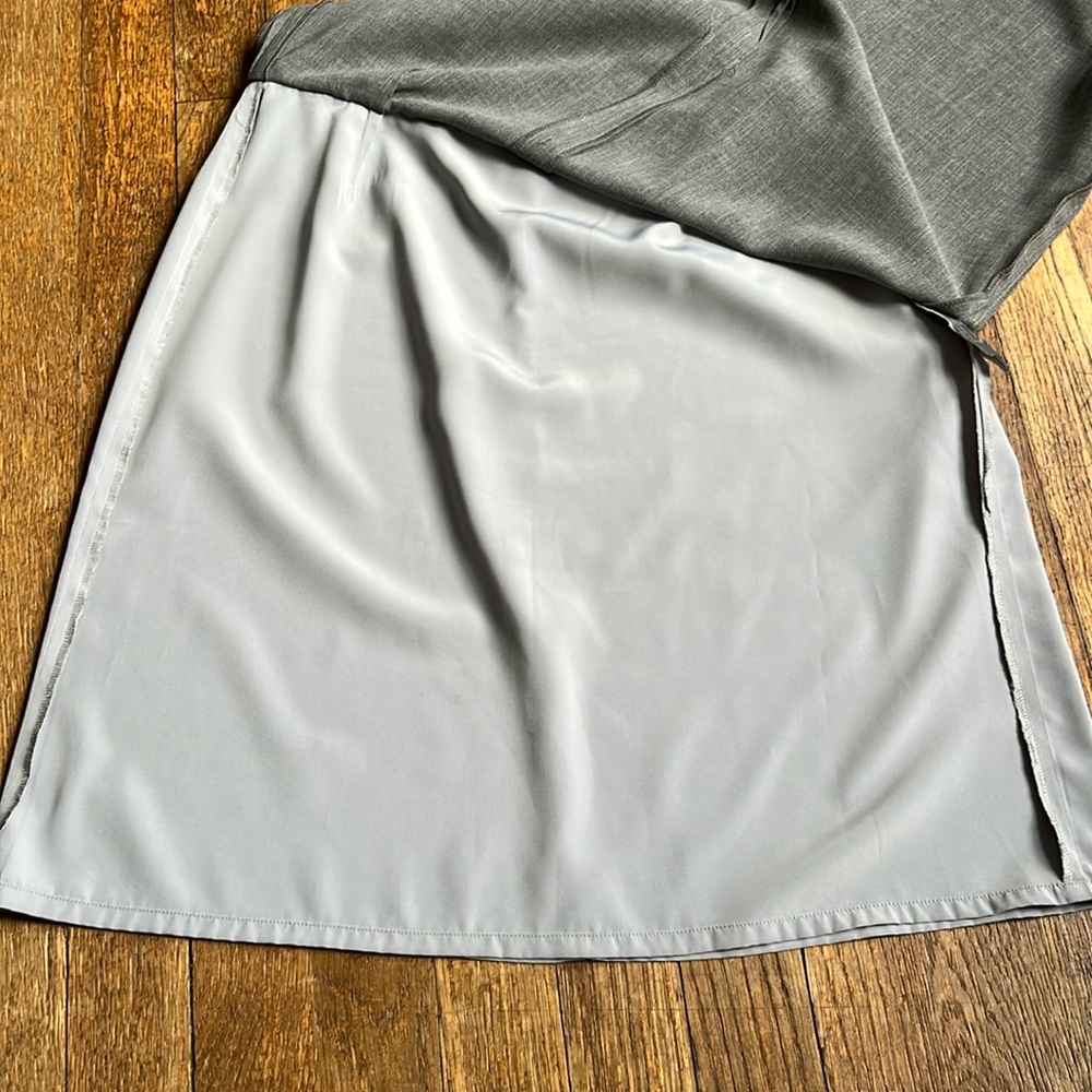J. Crew tailored skirt kick pleats heather gray crepe 8 - Picture 7 of 12